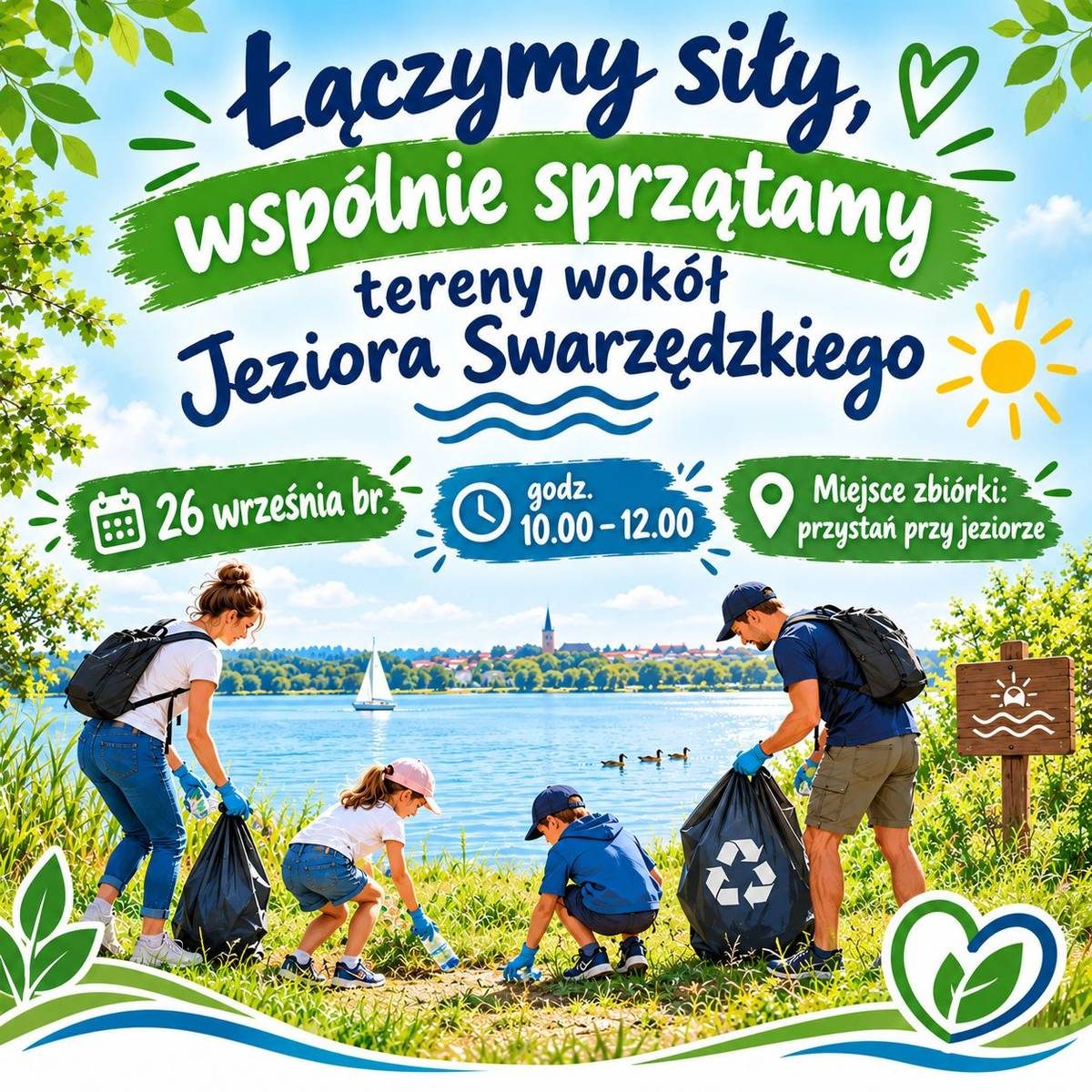 Jesienne sprzątanie terenów wokół Jeziora Swarzędzkiego