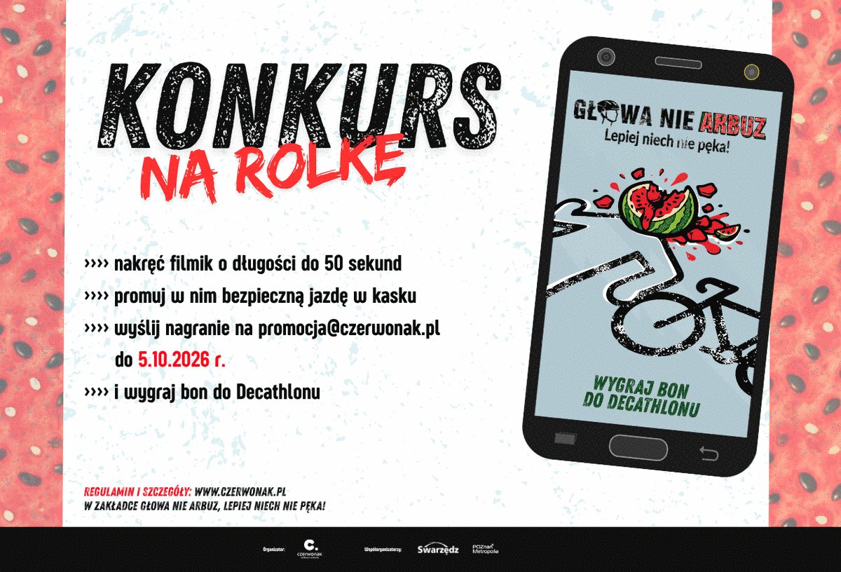 Konkurs na 50-sekundowy film o jeździe w kasku